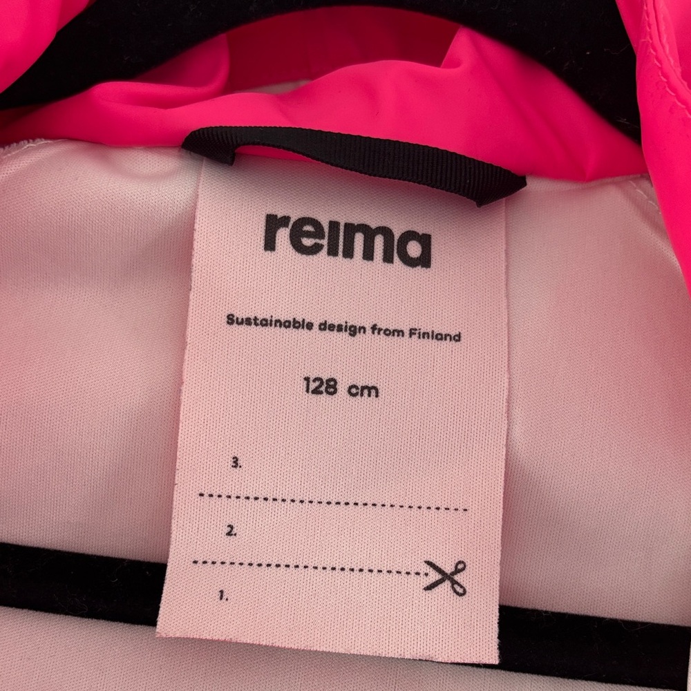 Reima Kids Waterproof Hooded Rain Jacket - Hot Pink - Picture 4 of 6